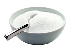 Bowl of white sugar